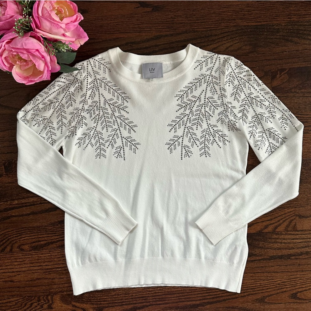 Liv Milano embellished sweater, size M
